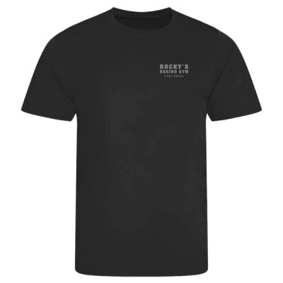 Mens/ Unisex Cool Performance T-shirt - Black - AWDis Cool Smooth T-Shirt Thumbnail