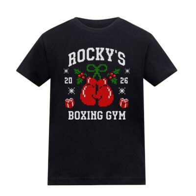 Rocky's Boxing Gym – Christmas T-shirt 2026 (kids) Thumbnail